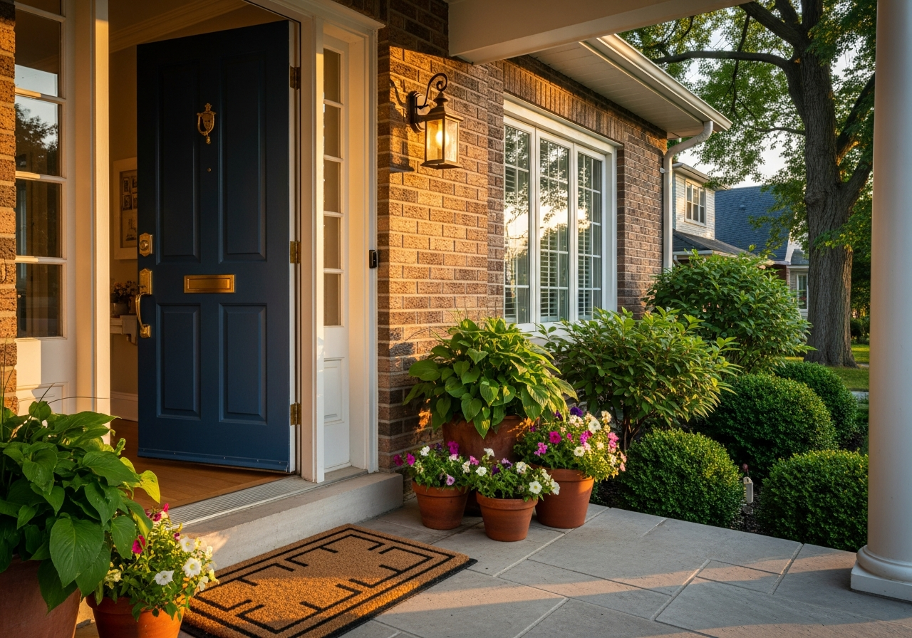 Welcoming Toronto home entrance cleaned by Portuguese Housekeeping Services